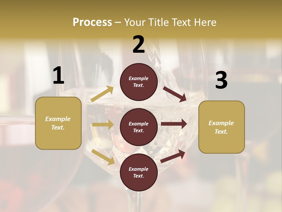 A Group Of Wine Glasses Filled With White And Red Wine PowerPoint Template