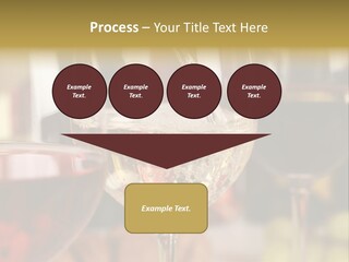 A Group Of Wine Glasses Filled With White And Red Wine PowerPoint Template