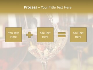 A Group Of Wine Glasses Filled With White And Red Wine PowerPoint Template
