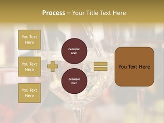 A Group Of Wine Glasses Filled With White And Red Wine PowerPoint Template