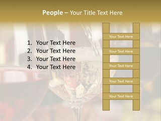 A Group Of Wine Glasses Filled With White And Red Wine PowerPoint Template