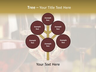 A Group Of Wine Glasses Filled With White And Red Wine PowerPoint Template