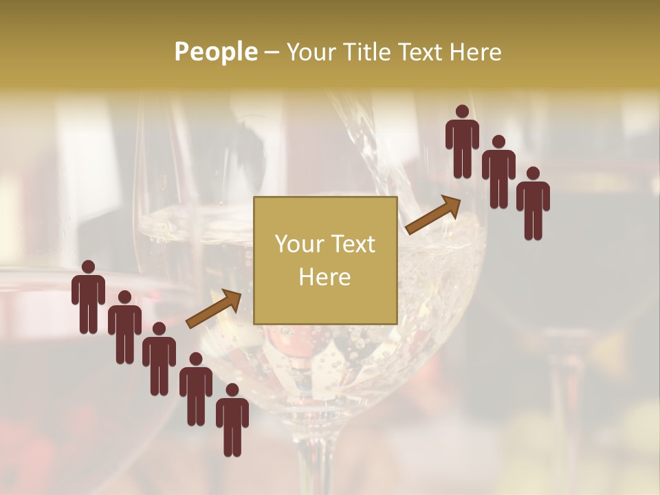 A Group Of Wine Glasses Filled With White And Red Wine PowerPoint Template