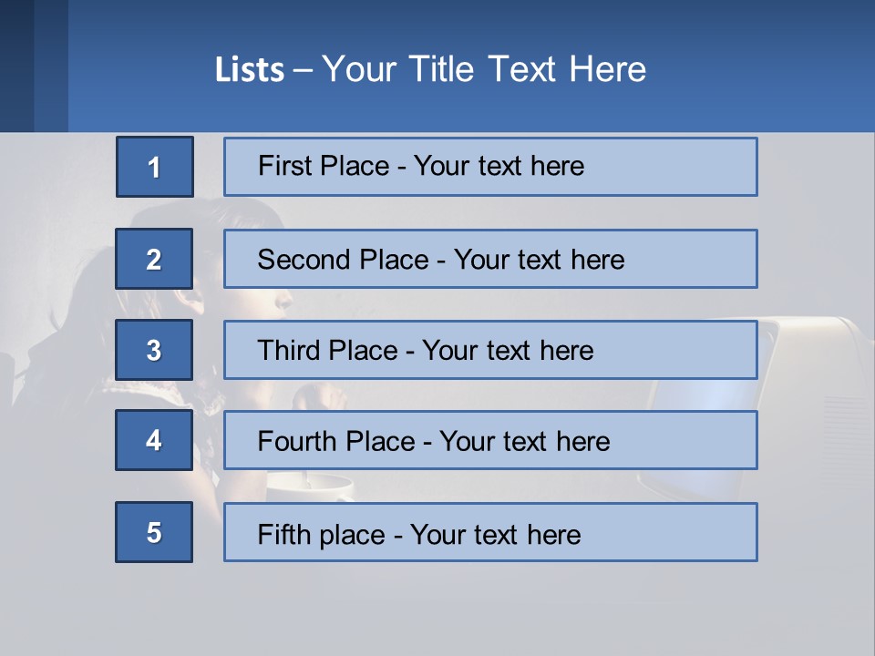 A Little Girl Sitting In Front Of A Computer PowerPoint Template