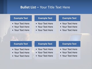 A Little Girl Sitting In Front Of A Computer PowerPoint Template