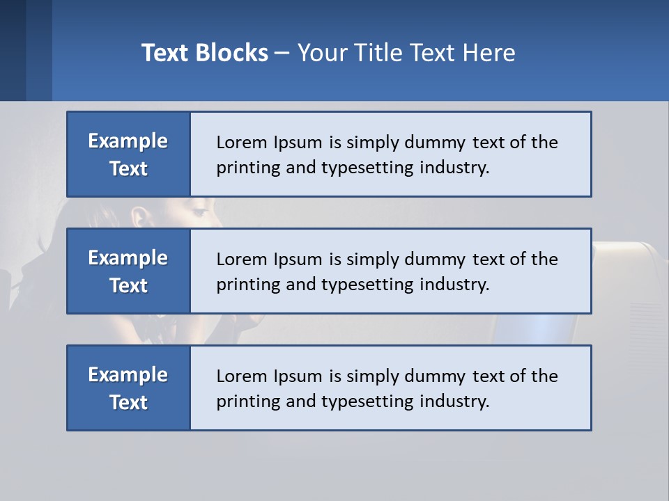 A Little Girl Sitting In Front Of A Computer PowerPoint Template