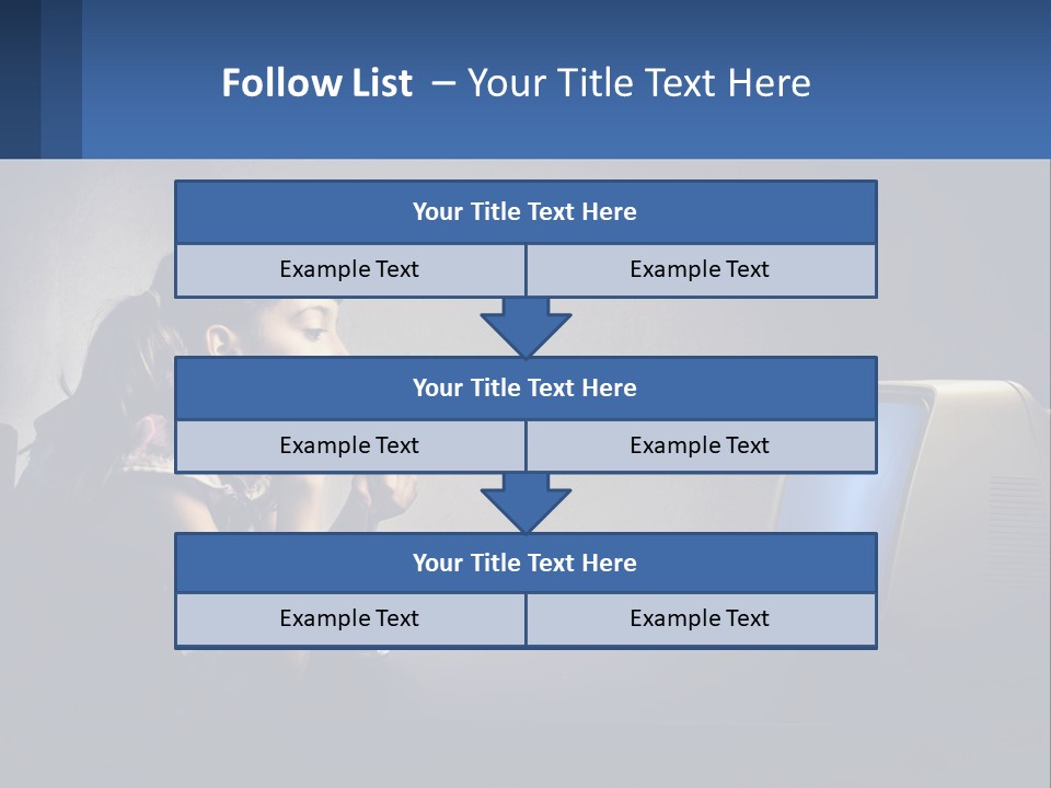 A Little Girl Sitting In Front Of A Computer PowerPoint Template
