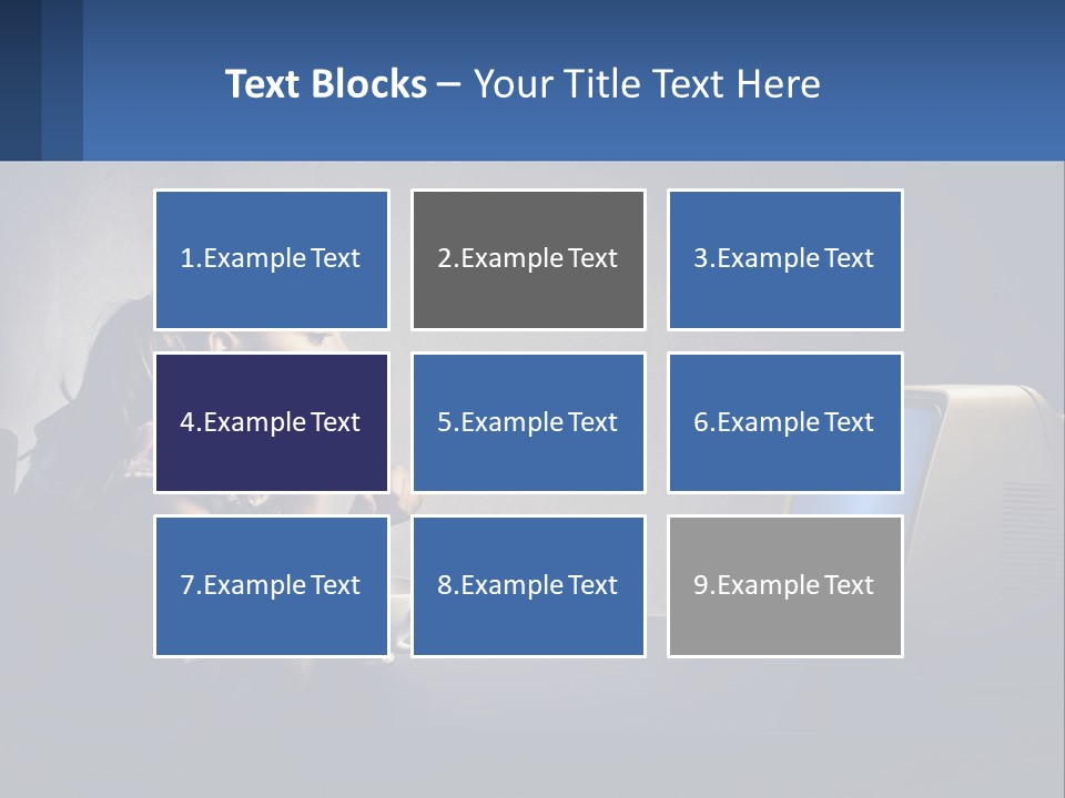 A Little Girl Sitting In Front Of A Computer PowerPoint Template