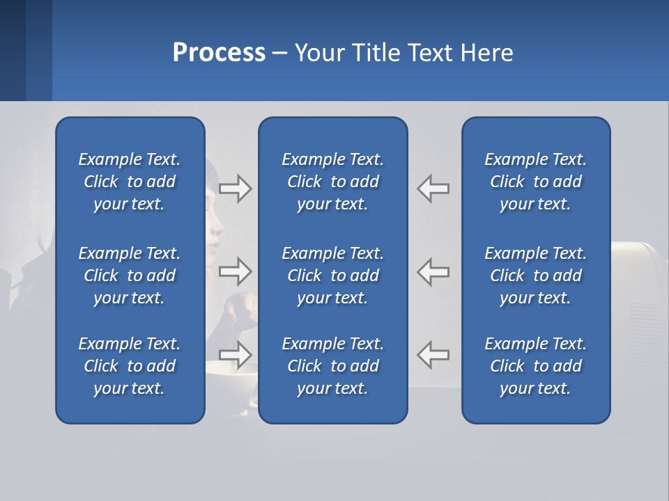 A Little Girl Sitting In Front Of A Computer PowerPoint Template