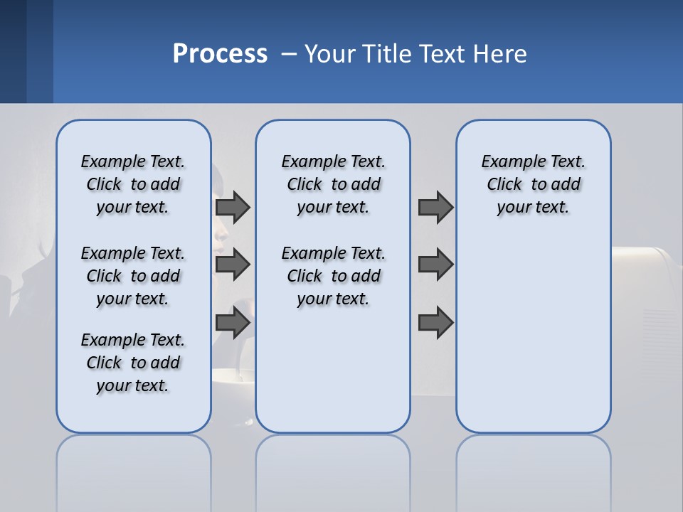 A Little Girl Sitting In Front Of A Computer PowerPoint Template