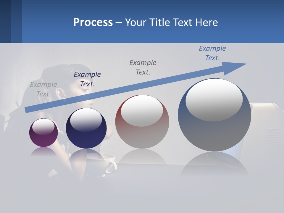 A Little Girl Sitting In Front Of A Computer PowerPoint Template