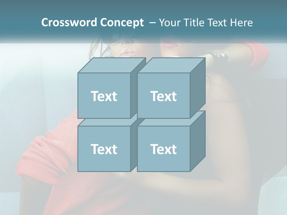Two Beautiful Women In Sunglasses Posing For A Picture PowerPoint Template