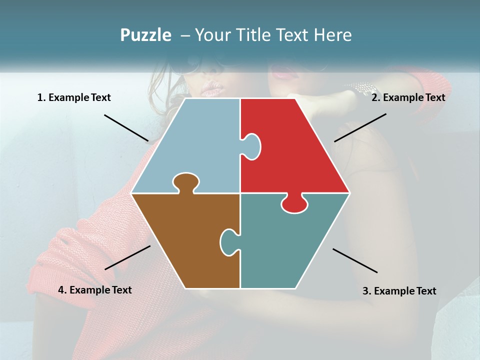 Two Beautiful Women In Sunglasses Posing For A Picture PowerPoint Template