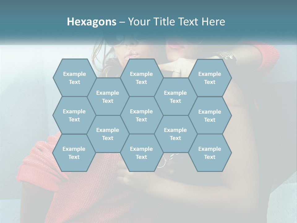 Two Beautiful Women In Sunglasses Posing For A Picture PowerPoint Template