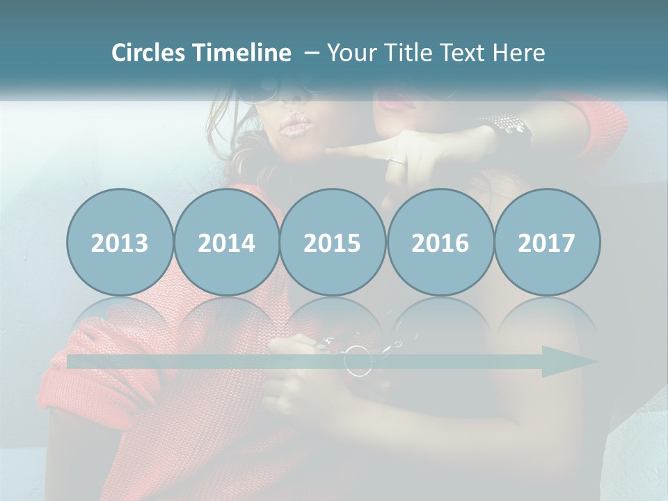 Two Beautiful Women In Sunglasses Posing For A Picture PowerPoint Template