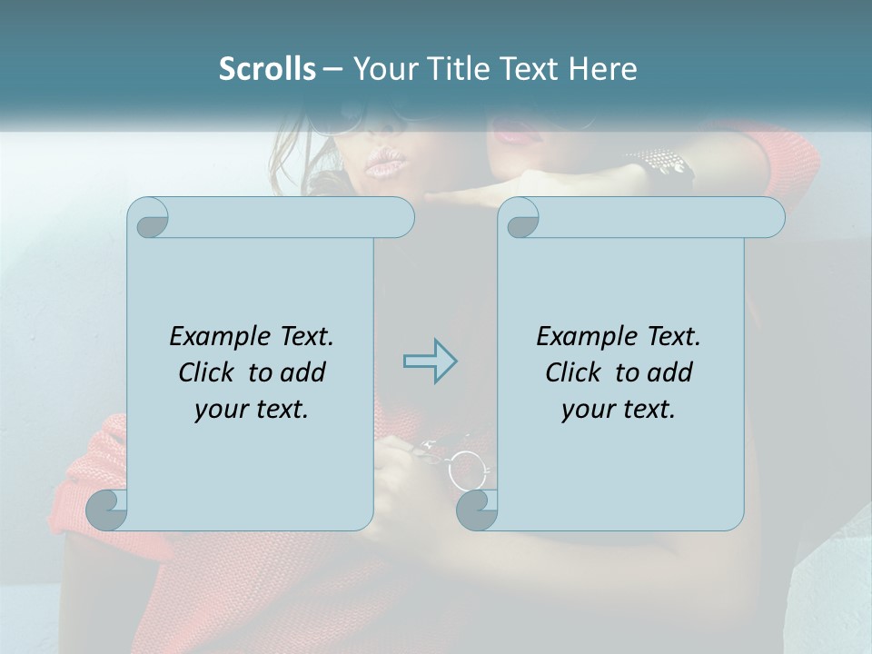 Two Beautiful Women In Sunglasses Posing For A Picture PowerPoint Template