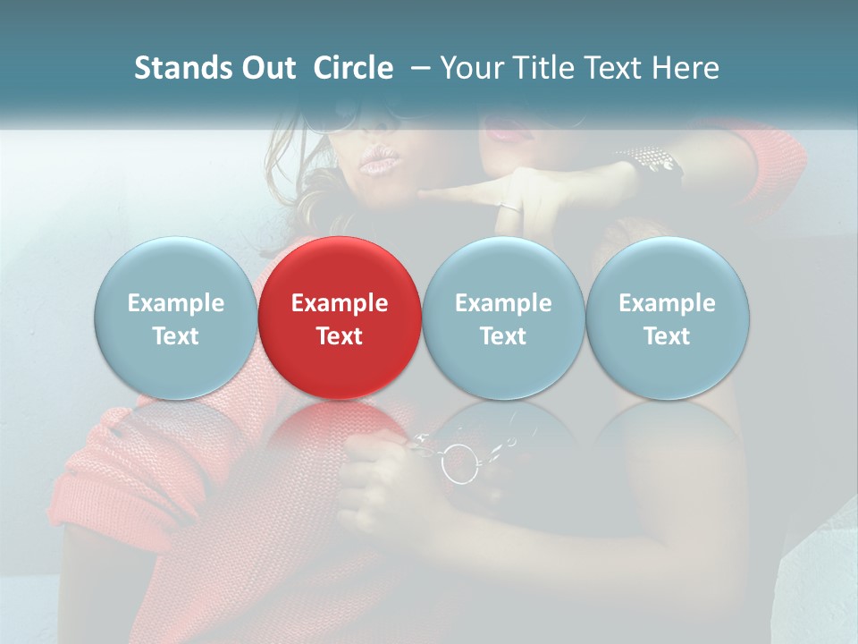 Two Beautiful Women In Sunglasses Posing For A Picture PowerPoint Template