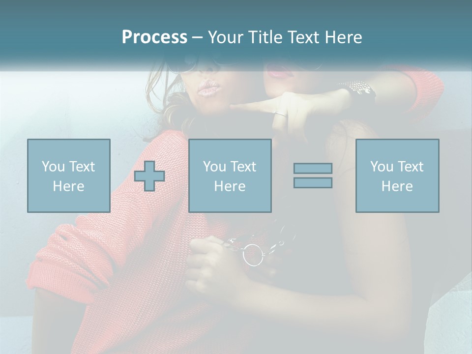 Two Beautiful Women In Sunglasses Posing For A Picture PowerPoint Template