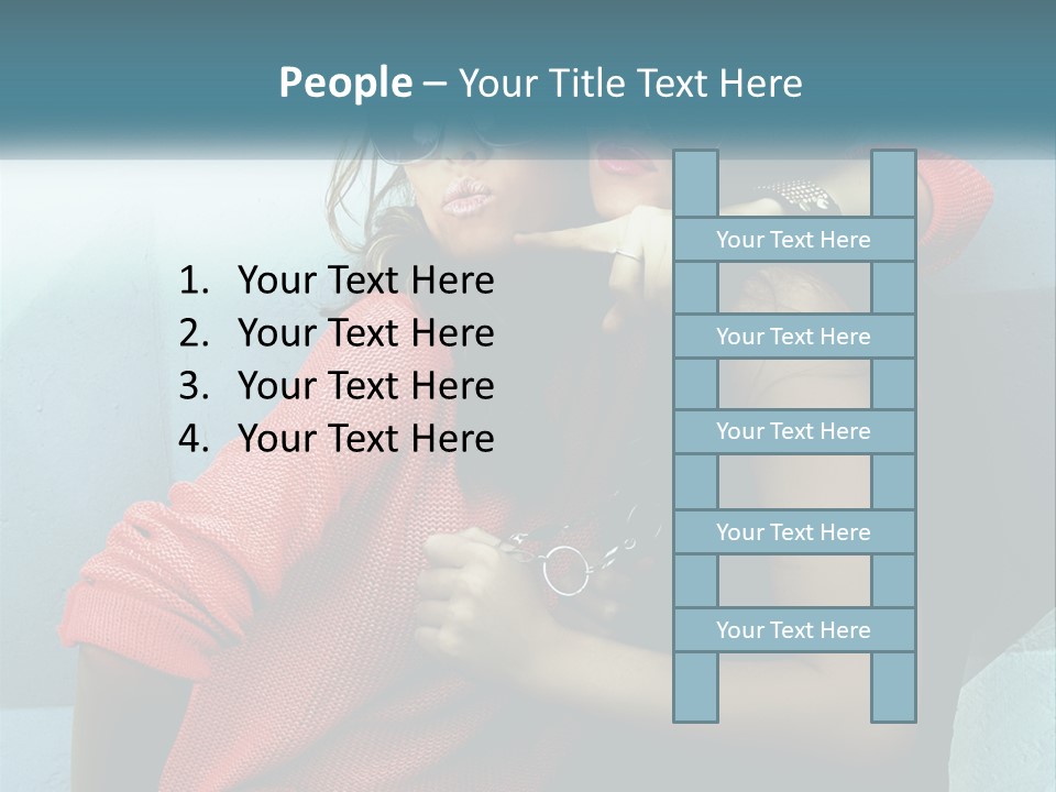 Two Beautiful Women In Sunglasses Posing For A Picture PowerPoint Template