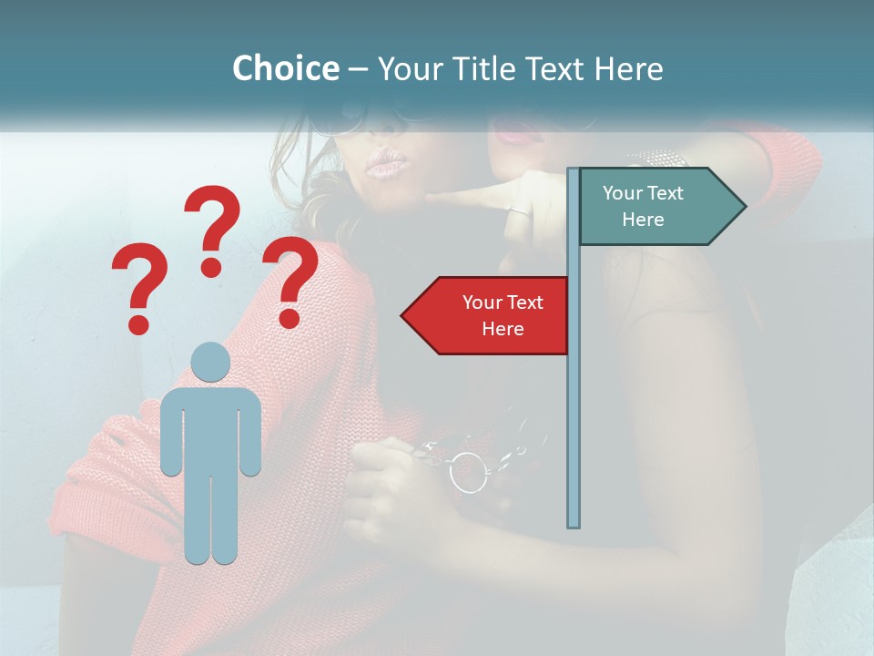 Two Beautiful Women In Sunglasses Posing For A Picture PowerPoint Template