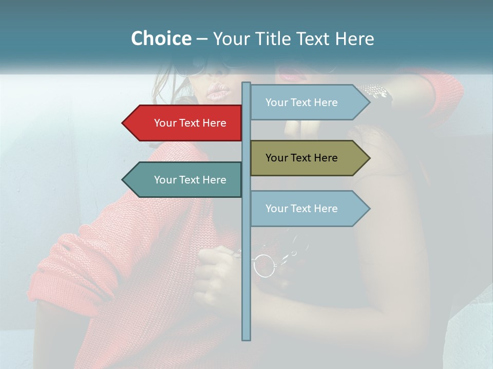 Two Beautiful Women In Sunglasses Posing For A Picture PowerPoint Template