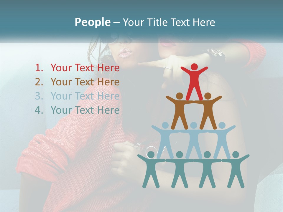 Two Beautiful Women In Sunglasses Posing For A Picture PowerPoint Template