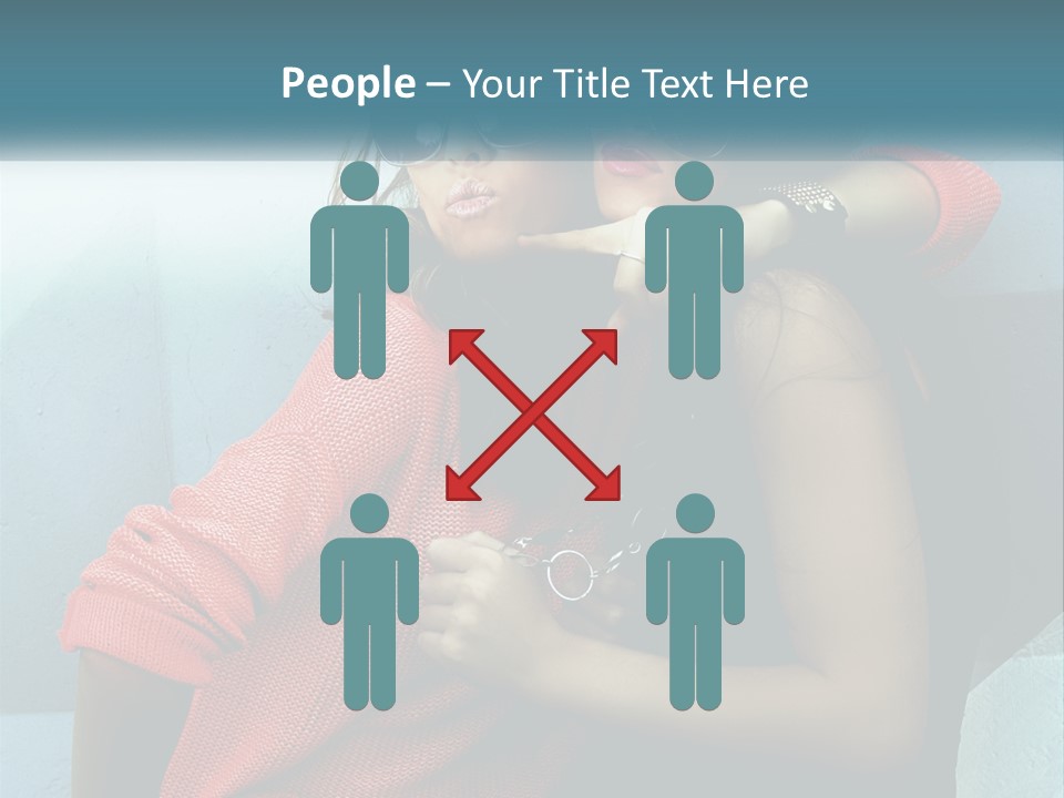 Two Beautiful Women In Sunglasses Posing For A Picture PowerPoint Template