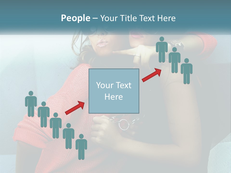 Two Beautiful Women In Sunglasses Posing For A Picture PowerPoint Template