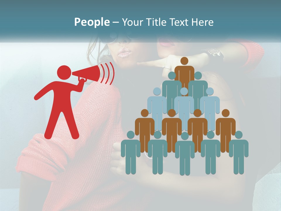 Two Beautiful Women In Sunglasses Posing For A Picture PowerPoint Template