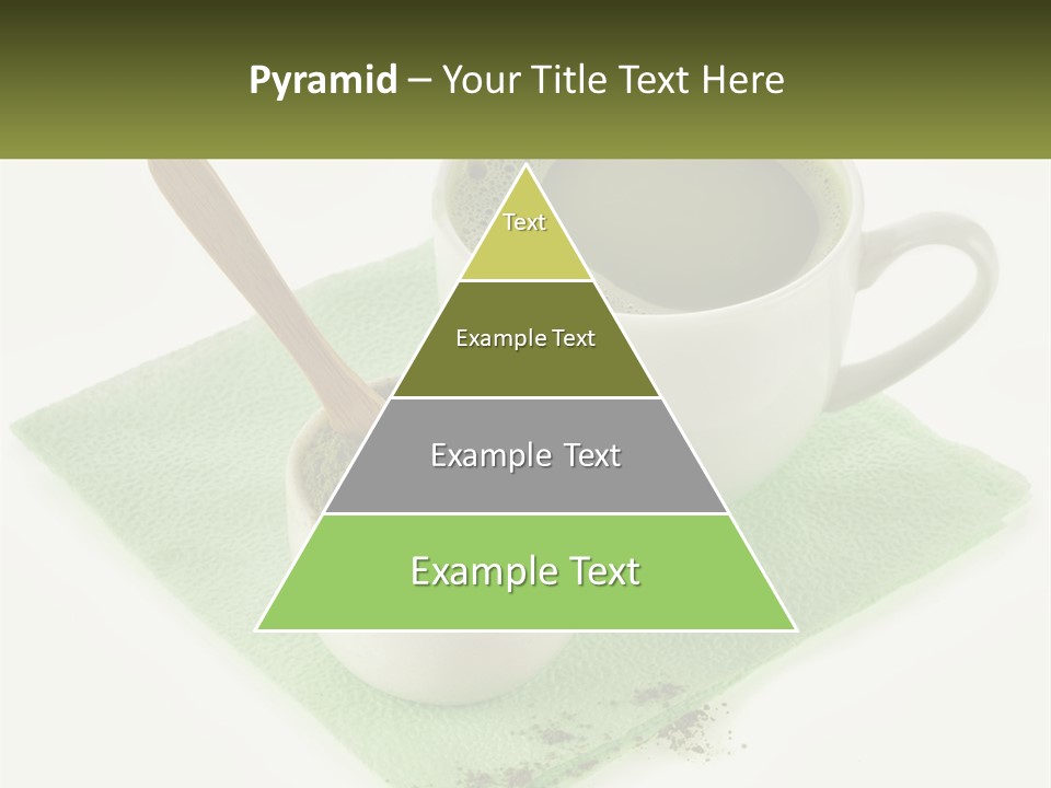 A Cup Of Green Tea Next To A Spoon PowerPoint Template