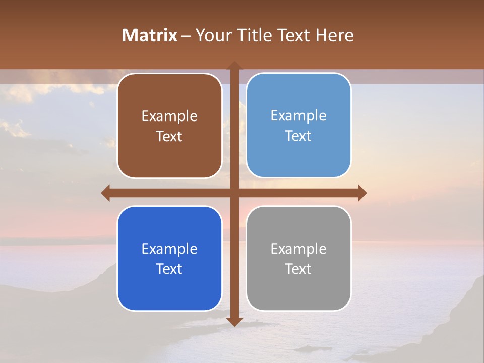 A Beautiful Sunset Over A Body Of Water PowerPoint Template