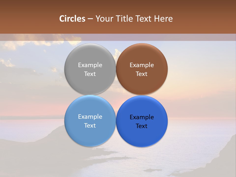 A Beautiful Sunset Over A Body Of Water PowerPoint Template