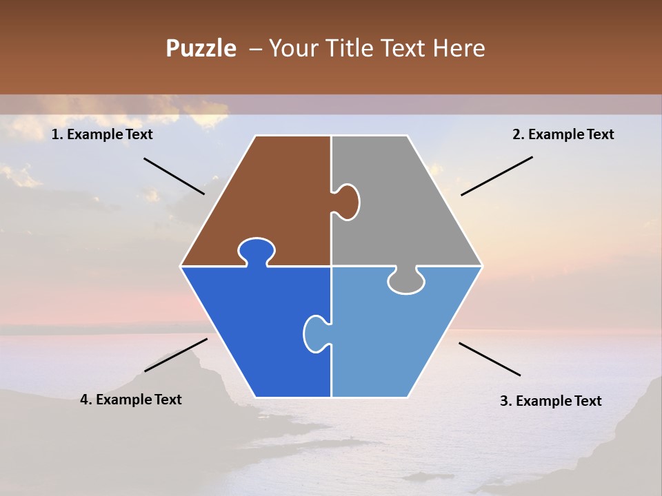 A Beautiful Sunset Over A Body Of Water PowerPoint Template