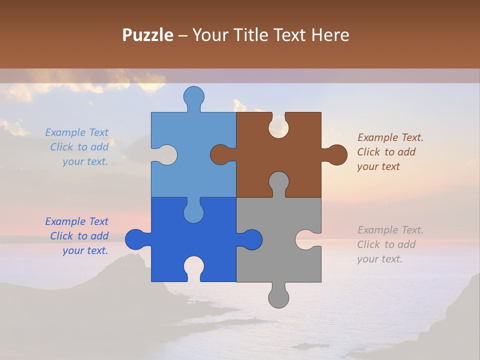 A Beautiful Sunset Over A Body Of Water PowerPoint Template