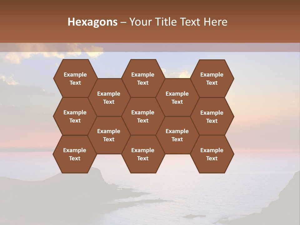 A Beautiful Sunset Over A Body Of Water PowerPoint Template