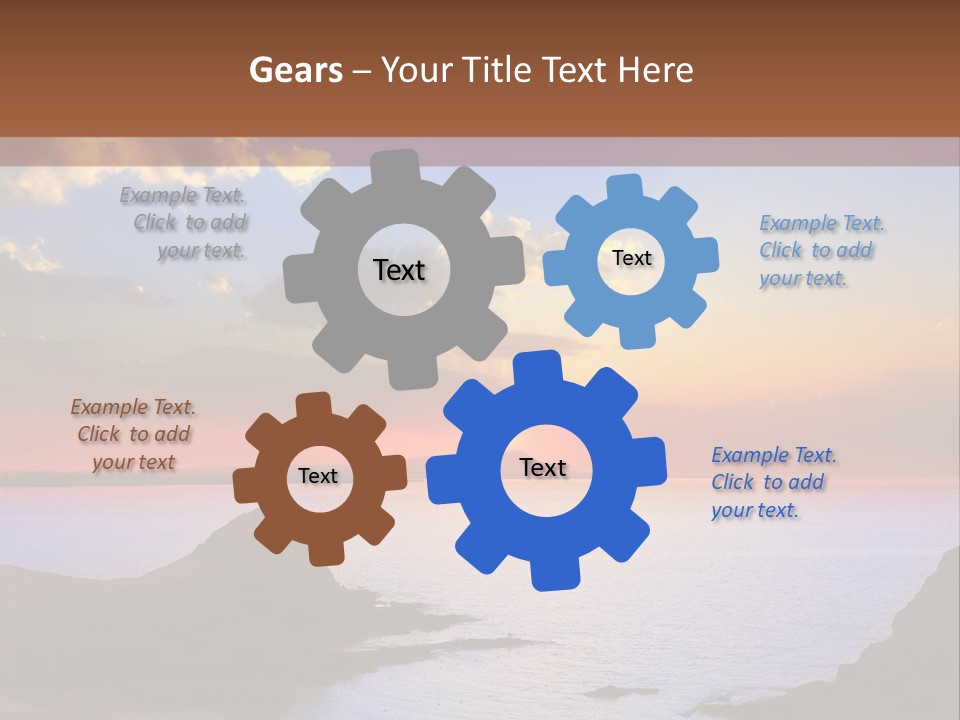 A Beautiful Sunset Over A Body Of Water PowerPoint Template