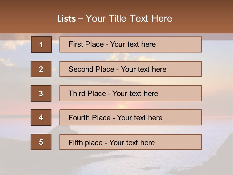 A Beautiful Sunset Over A Body Of Water PowerPoint Template