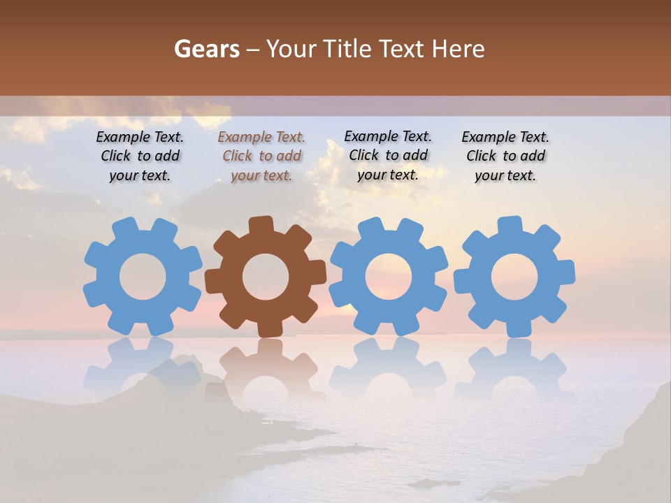 A Beautiful Sunset Over A Body Of Water PowerPoint Template