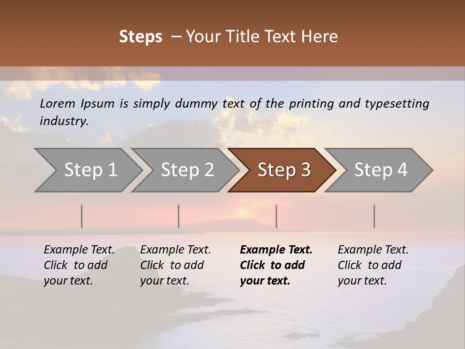 A Beautiful Sunset Over A Body Of Water PowerPoint Template