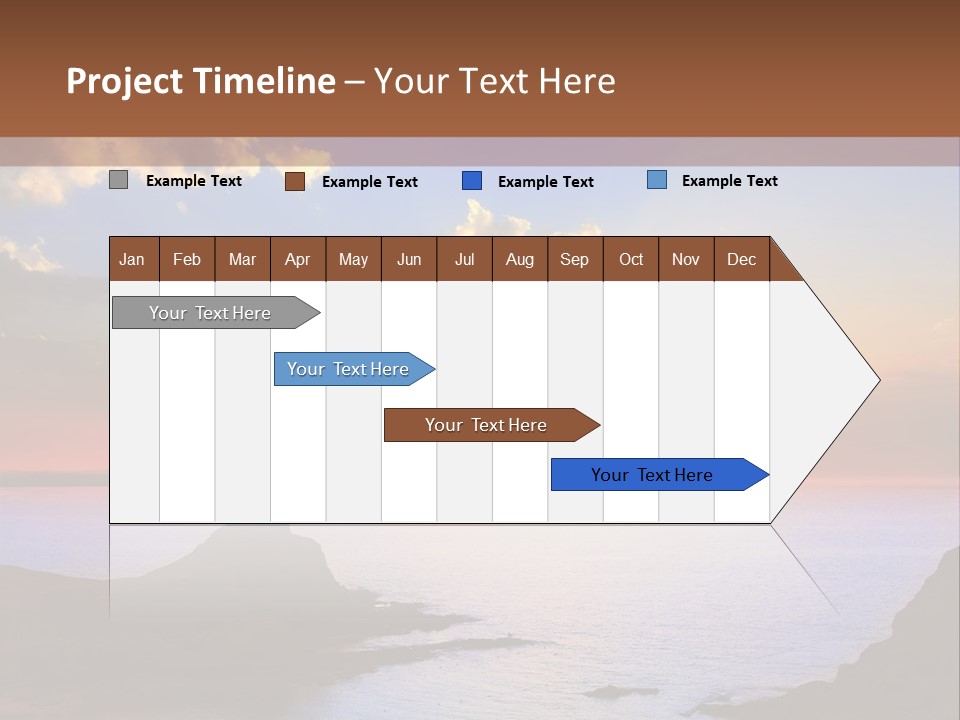 A Beautiful Sunset Over A Body Of Water PowerPoint Template