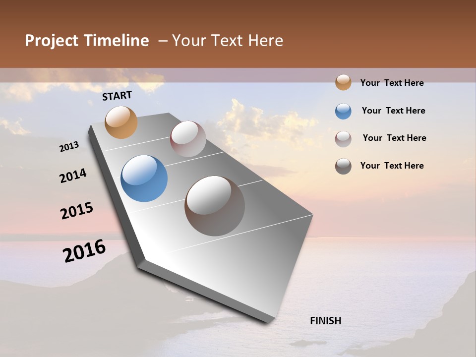 A Beautiful Sunset Over A Body Of Water PowerPoint Template