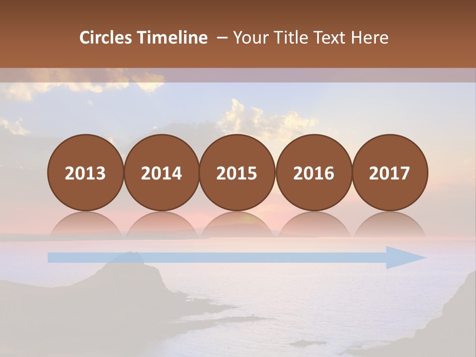 A Beautiful Sunset Over A Body Of Water PowerPoint Template