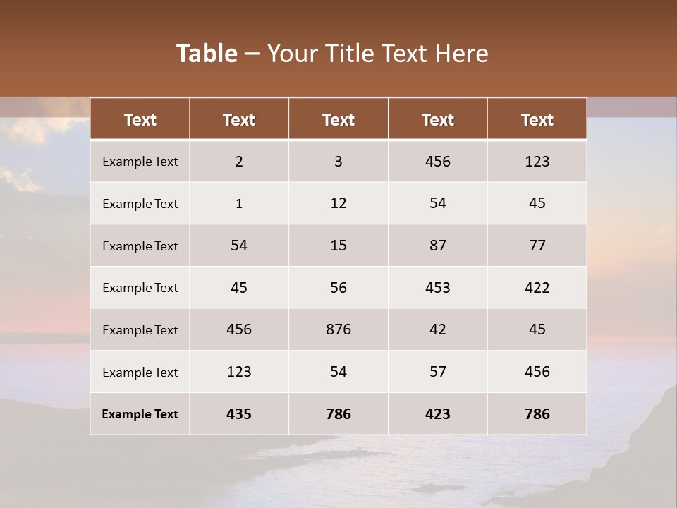 A Beautiful Sunset Over A Body Of Water PowerPoint Template