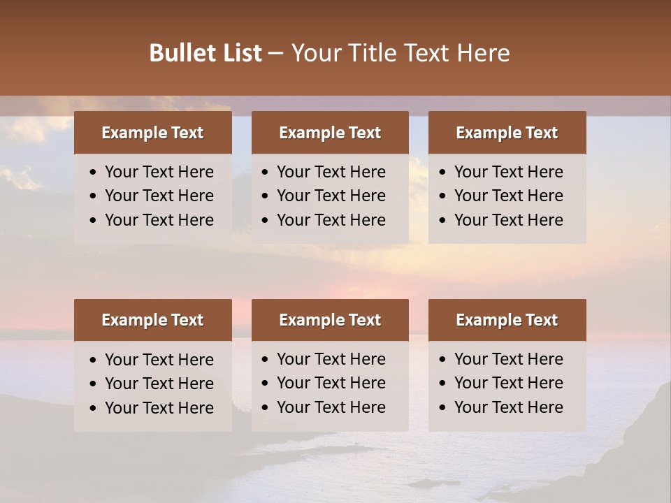 A Beautiful Sunset Over A Body Of Water PowerPoint Template