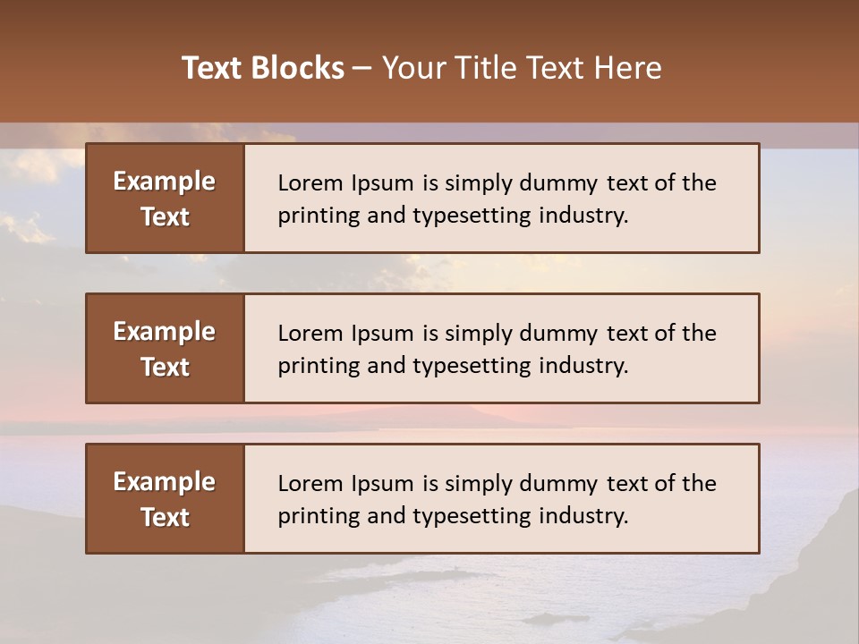 A Beautiful Sunset Over A Body Of Water PowerPoint Template