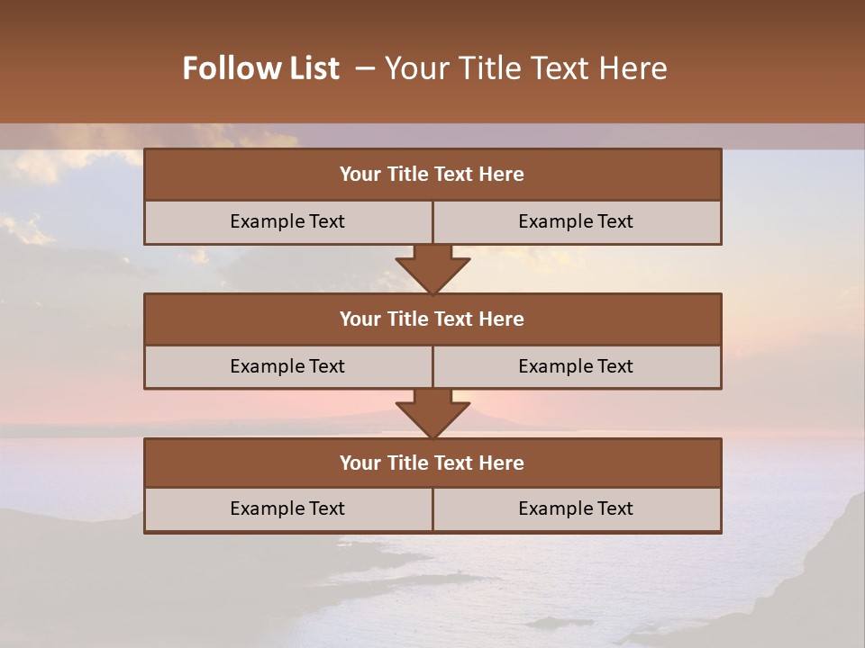 A Beautiful Sunset Over A Body Of Water PowerPoint Template