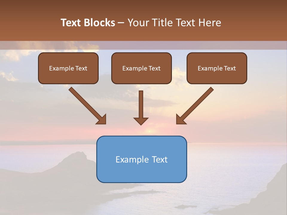 A Beautiful Sunset Over A Body Of Water PowerPoint Template