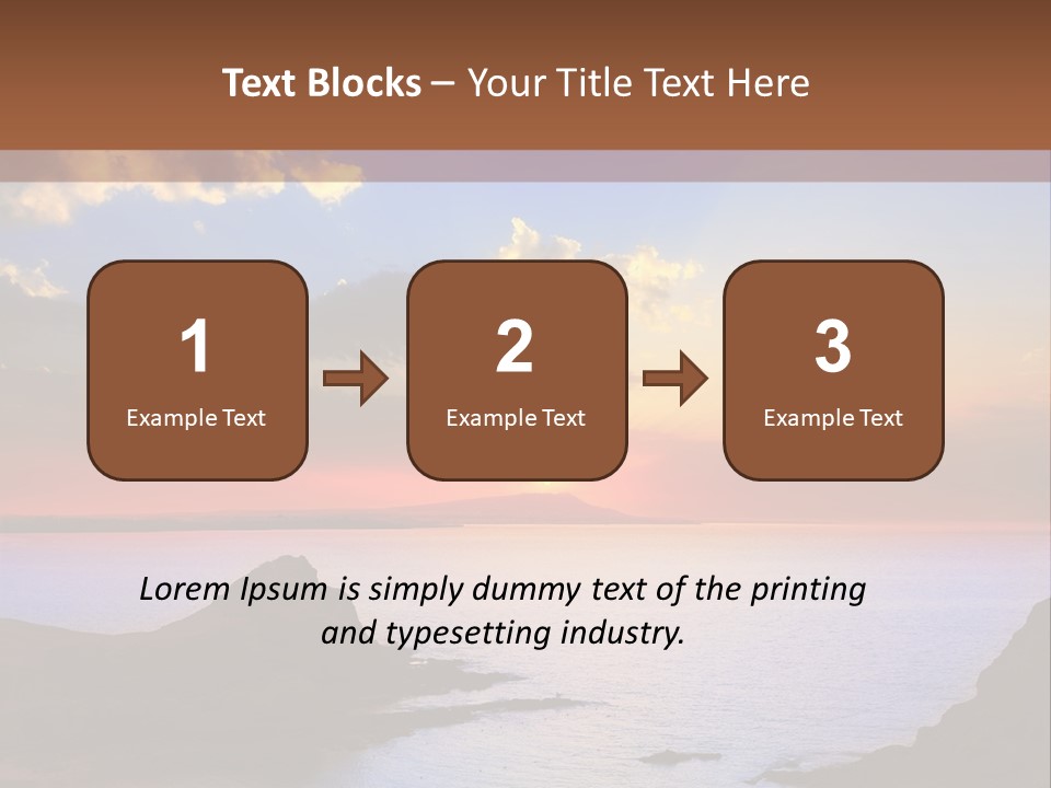 A Beautiful Sunset Over A Body Of Water PowerPoint Template