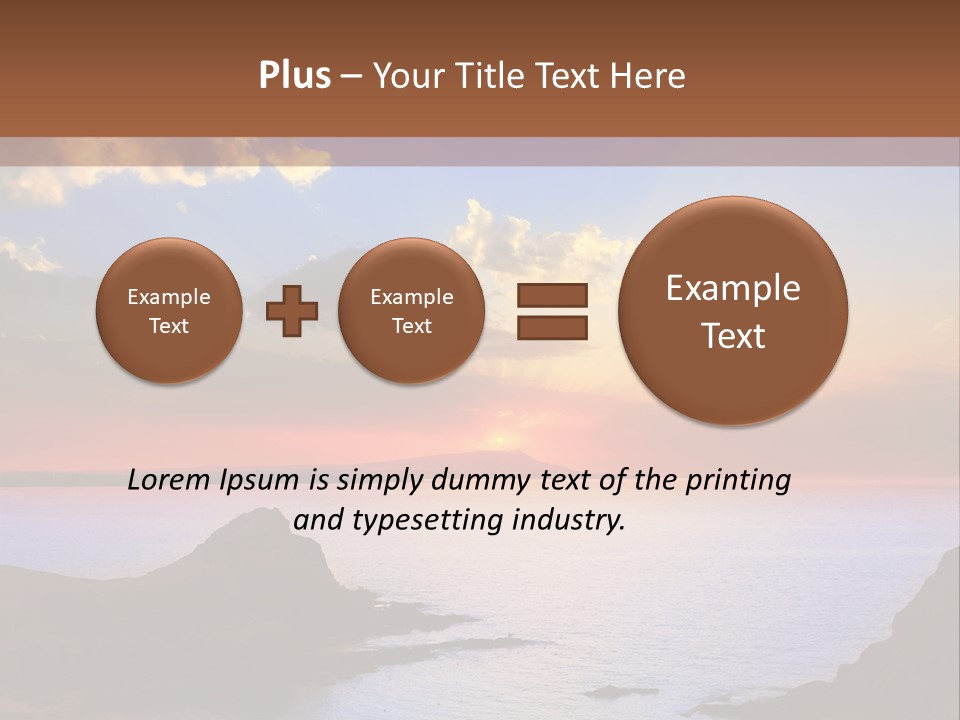 A Beautiful Sunset Over A Body Of Water PowerPoint Template