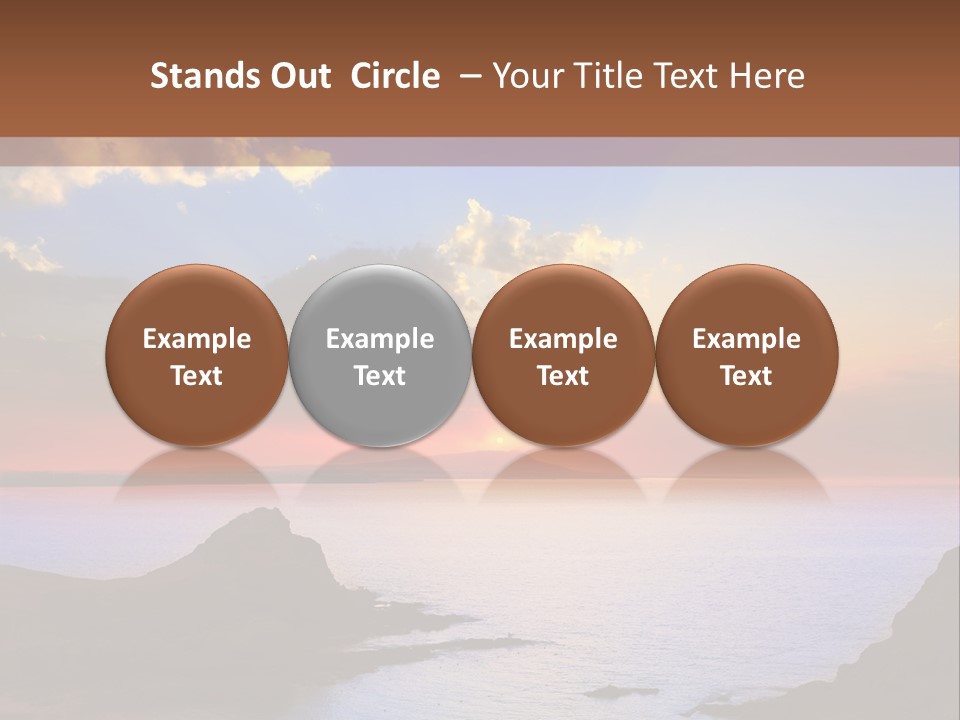 A Beautiful Sunset Over A Body Of Water PowerPoint Template